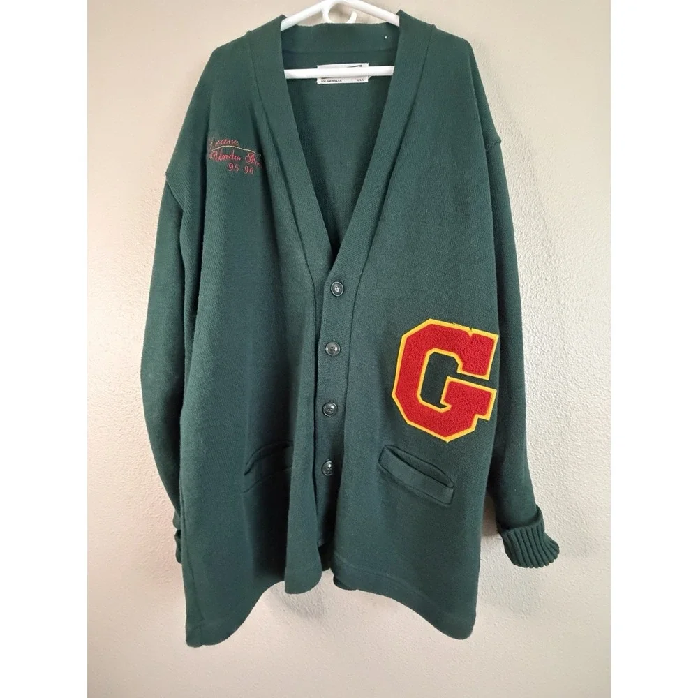 Vintage 90s Grace Under Fire TV Show Cast & Crew Varsity Cardigan Sweater MensXL